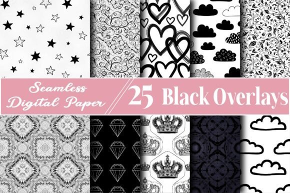 Black Pattern Overlays for Creative Design