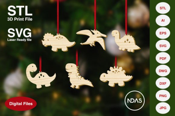Charming Baby Dinosaur Christmas Ornaments for Your Holiday Tree
