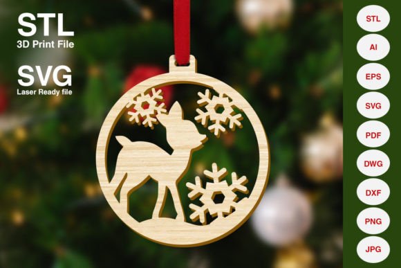 Charming Baby Reindeer Christmas Tree Decoration