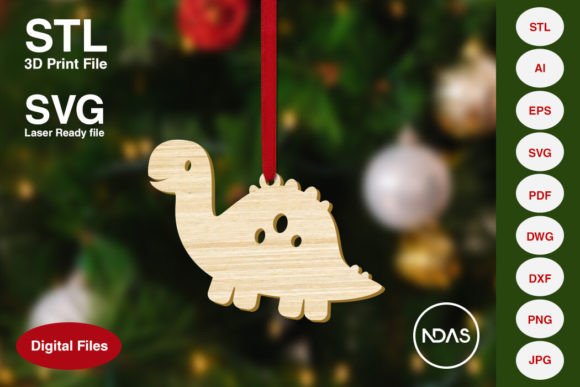 Charming Diplodocus Baby Dinosaur Christmas Decor for Your Holiday Crafts