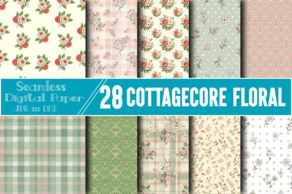 Enchanting Seamless Cottagecore Floral Digital Paper