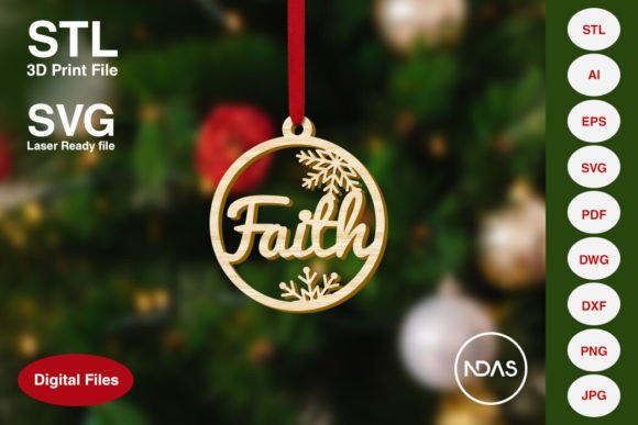 Faith Christmas Tree Ornament Decor