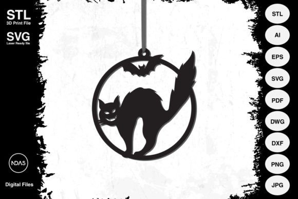 Halloween Black Cat Decoration Ornament
