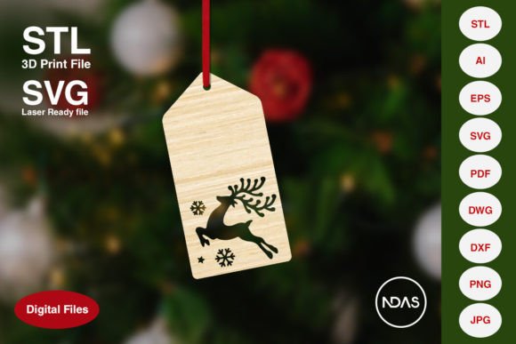 Jolly Reindeer Gift Tag: Holiday Design Files