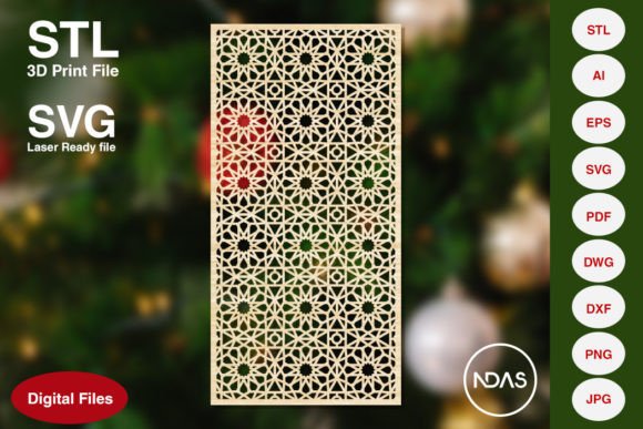 Laser Cut Sun & Circle Jali Panel Design