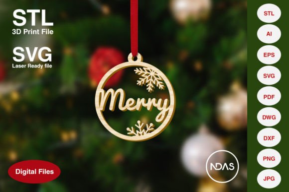 Merry Christmas Tree Decoration Ornament
