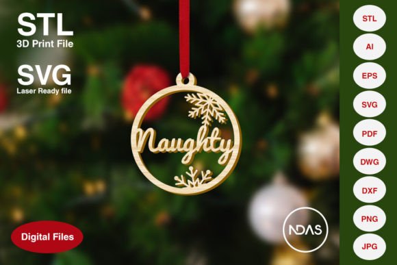 Naughty Christmas Tree Decor Ornament: Festive Fun