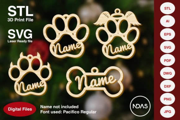 Paw & Bone Christmas Ornament Plane Pack