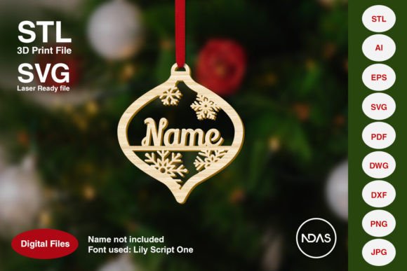 Personalized Name Christmas Decor Lamp: A Festive Design Asset
