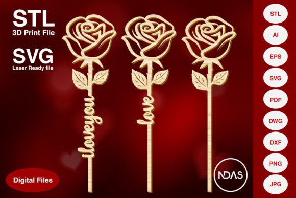 Rose with Love: I Love You for Valentine