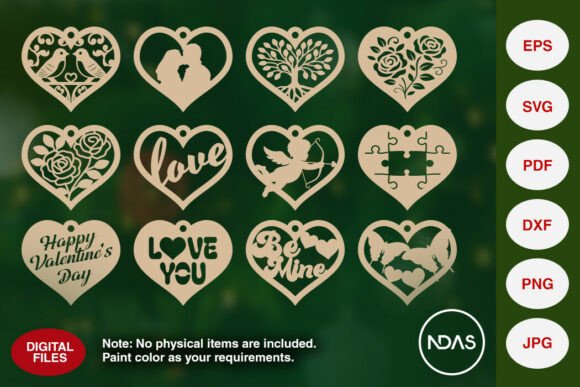 Valentine's Day Heart Shape Bundle for Creative Projects